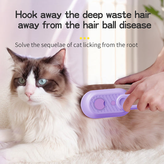 iFurcare Cat Mist Brush,3 in 1 Cat Comb for Massage,Self Cleaning Cat Brush with Water,Rechargeable Silicone Dog Steam Brush