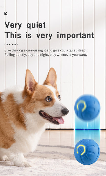 iFurcare Smart Interactive Dog Toy LED Light Bouncing Ball Active Rolling Ball for Dog/Puppy/Small/Medium Dogs and Cats USB Rechargeable