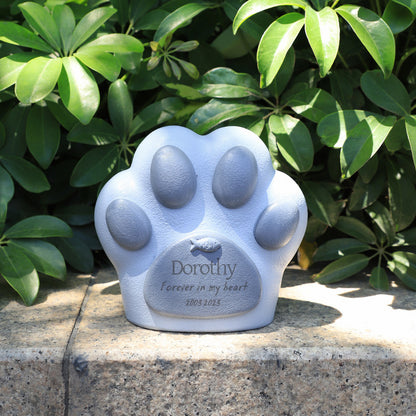 iFurcare Pet Memorial Urns for Dog or Cat Ashes, Memorial Keepsake Memory Paw with littering, Loss Pet Memorial Remembrance Gift