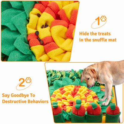 iFurcare Pet Snuffle Mat for Dogs Sniff Mat Nosework Feeding Mat Slow Feeder Interactive Dog Puzzle Toys for Training and Stress Relief