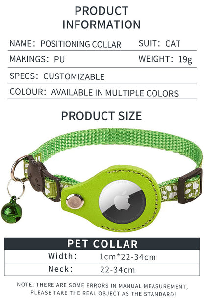 iFurcare Reflective AirTag Cat Collar, Integrated GPS Cat Collar with Air Tag Holder and Bell, Safety Elastic Band Tracker Cat Collars for Girl Boy Cats, Kittens and Puppies