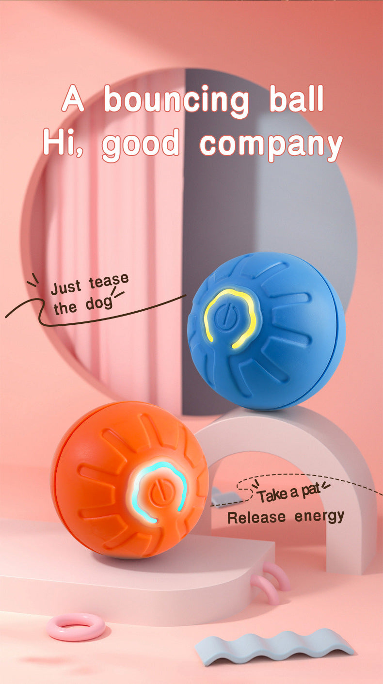 iFurcare Smart Interactive Dog Toy LED Light Bouncing Ball Active Rolling Ball for Dog/Puppy/Small/Medium Dogs and Cats USB Rechargeable