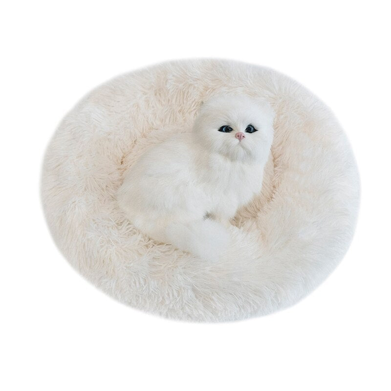 Pet Dog Bed Fluffy Soft Plush Donut Cuddler Round Dog Kennel Ultra Soft Washable Dog Cat Cushion Bed Winter Warm Sofa hot sell