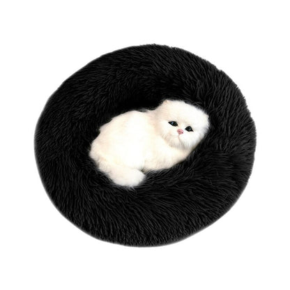 Pet Dog Bed Fluffy Soft Plush Donut Cuddler Round Dog Kennel Ultra Soft Washable Dog Cat Cushion Bed Winter Warm Sofa hot sell