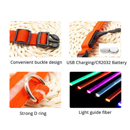 iFurcare USB Charging/Battery replacement Led Dog Collar Anti-Lost Collar For Dogs Puppies Dog Collars Leads LED Supplies Pet Products