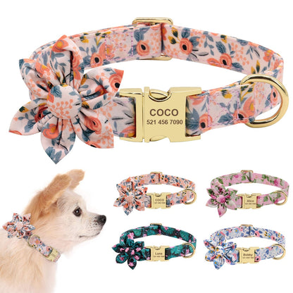 Dog Accessories Pet Puppy Cat Collar Custom Nylon Printed Dog Nameplate Collar Personalized Engraved ID Tag Collars Small Dogs Halloween gift for pets