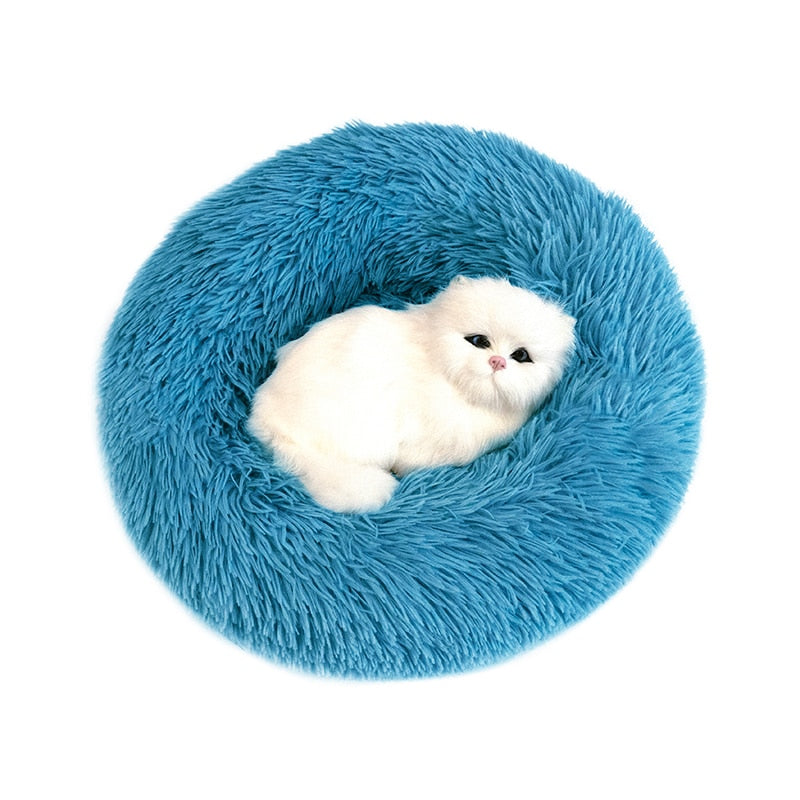 Pet Dog Bed Fluffy Soft Plush Donut Cuddler Round Dog Kennel Ultra Soft Washable Dog Cat Cushion Bed Winter Warm Sofa hot sell