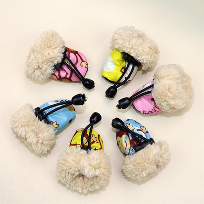 iFurcare Winter Thick Warm Pet Dog Shoes 4pcs Anti-slip Waterproof Rain Snow Boots Footwear For Puppy Dog Socks Booties Pet Paw Care