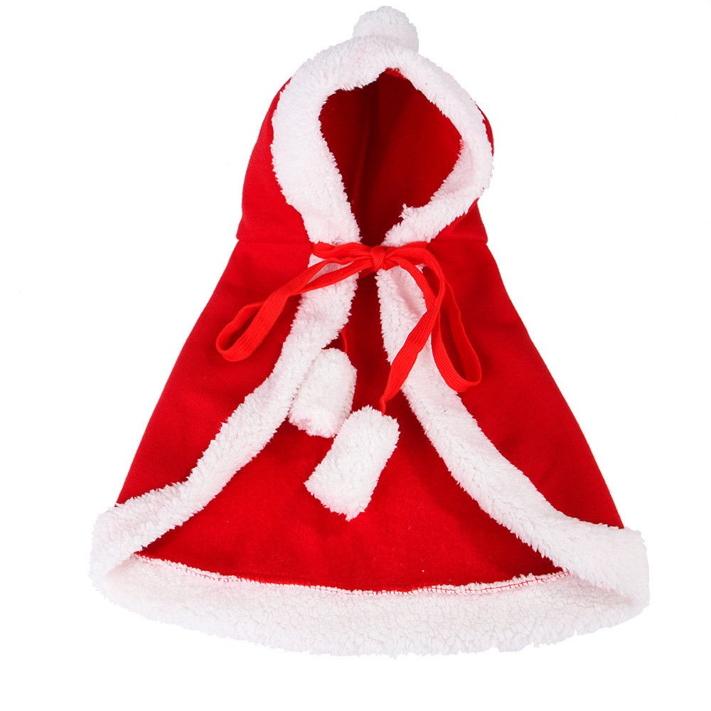 iFurecare Cat Costume Santa Cosplay Funny Transformed Cat/Dog Pet Christmas Cape Dress Up Clothes Red Scarf Cap Cloak Photo Props Decor