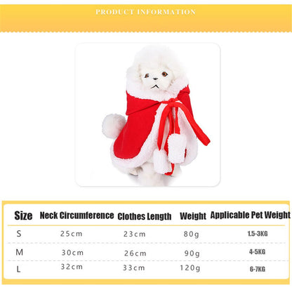 iFurecare Cat Costume Santa Cosplay Funny Transformed Cat/Dog Pet Christmas Cape Dress Up Clothes Red Scarf Cap Cloak Photo Props Decor