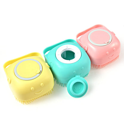 iFurcare Bathroom Dog Bath Brush Massage Gloves Soft Safety Silicone Comb with Shampoo Box Pet  Dog Brush