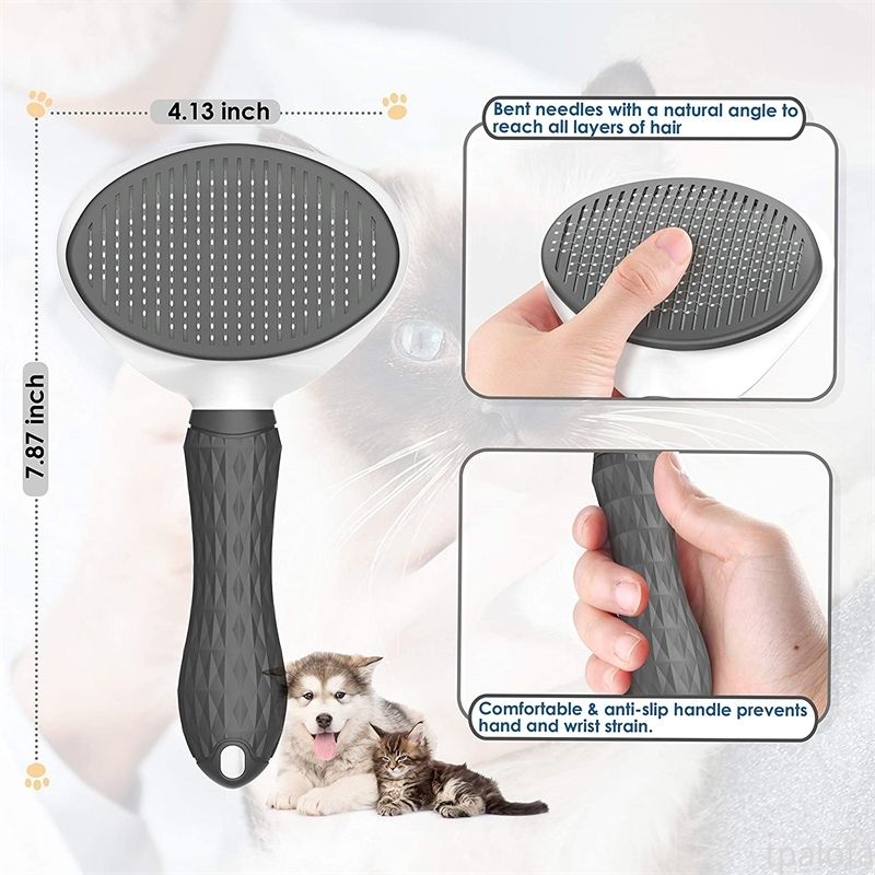 iFurcare Pet Dog Hair Brush Cat Comb Grooming And Care Cat Brush Stainless Steel Comb For Long Hair Dogs Cleaning Pets Dogs Accessories